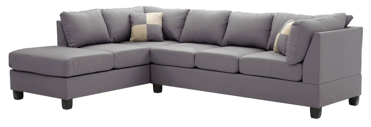 Malone Comfort Sectional | Pocketed Coil And Foam Seating | Removable Backs | 111 Inch Length