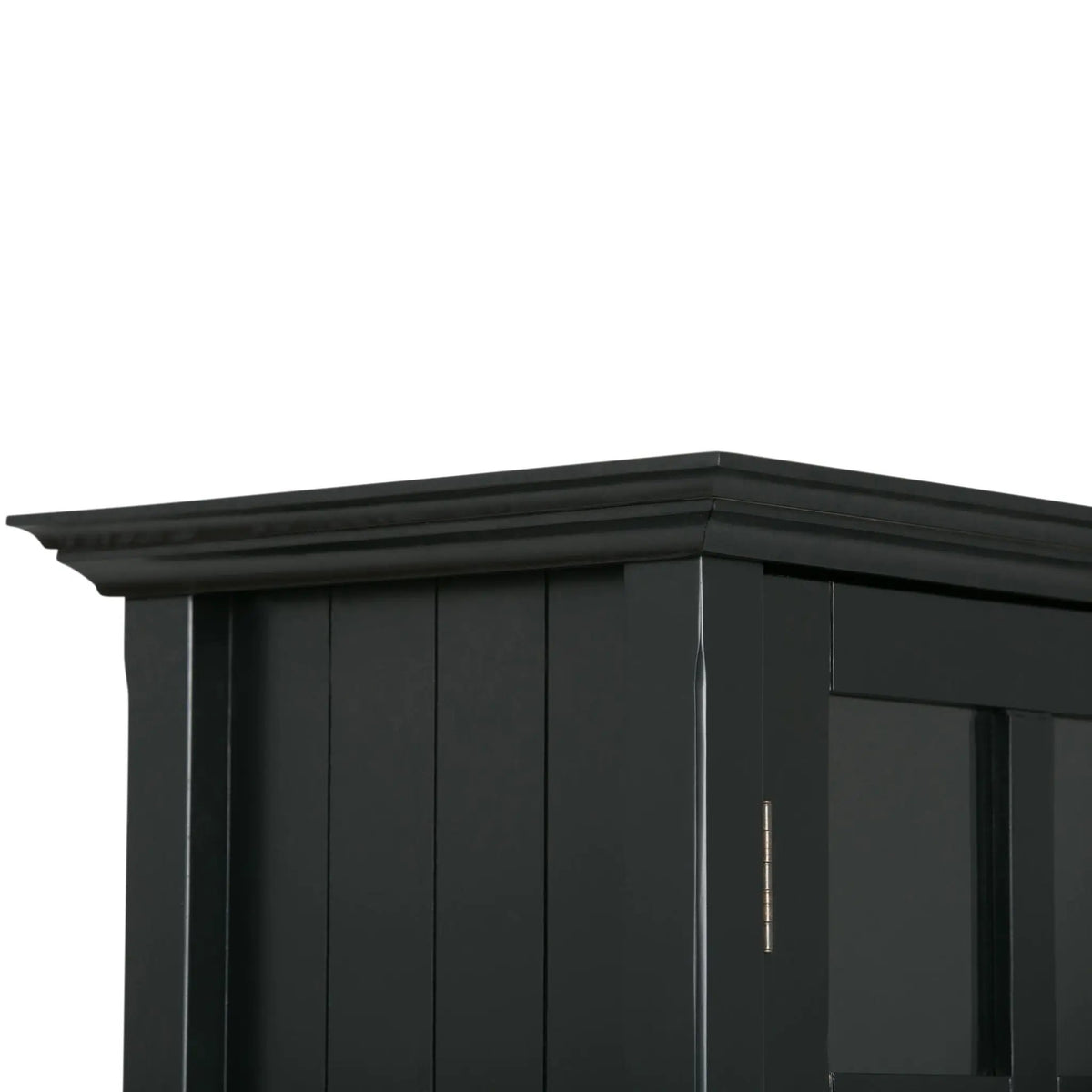 Acadian Storage Cabinet | Medium Handcrafted Solid Wood | Two Glass Doors | Two Adjustable Shelves