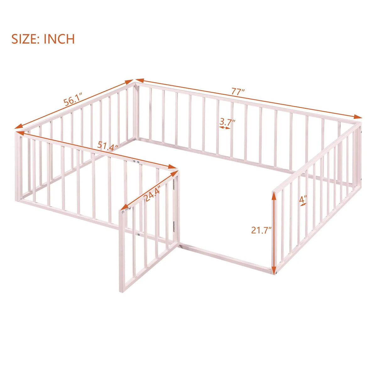 Metal Floor Bed Frame | Raised Fence Gate | Low Platform Design