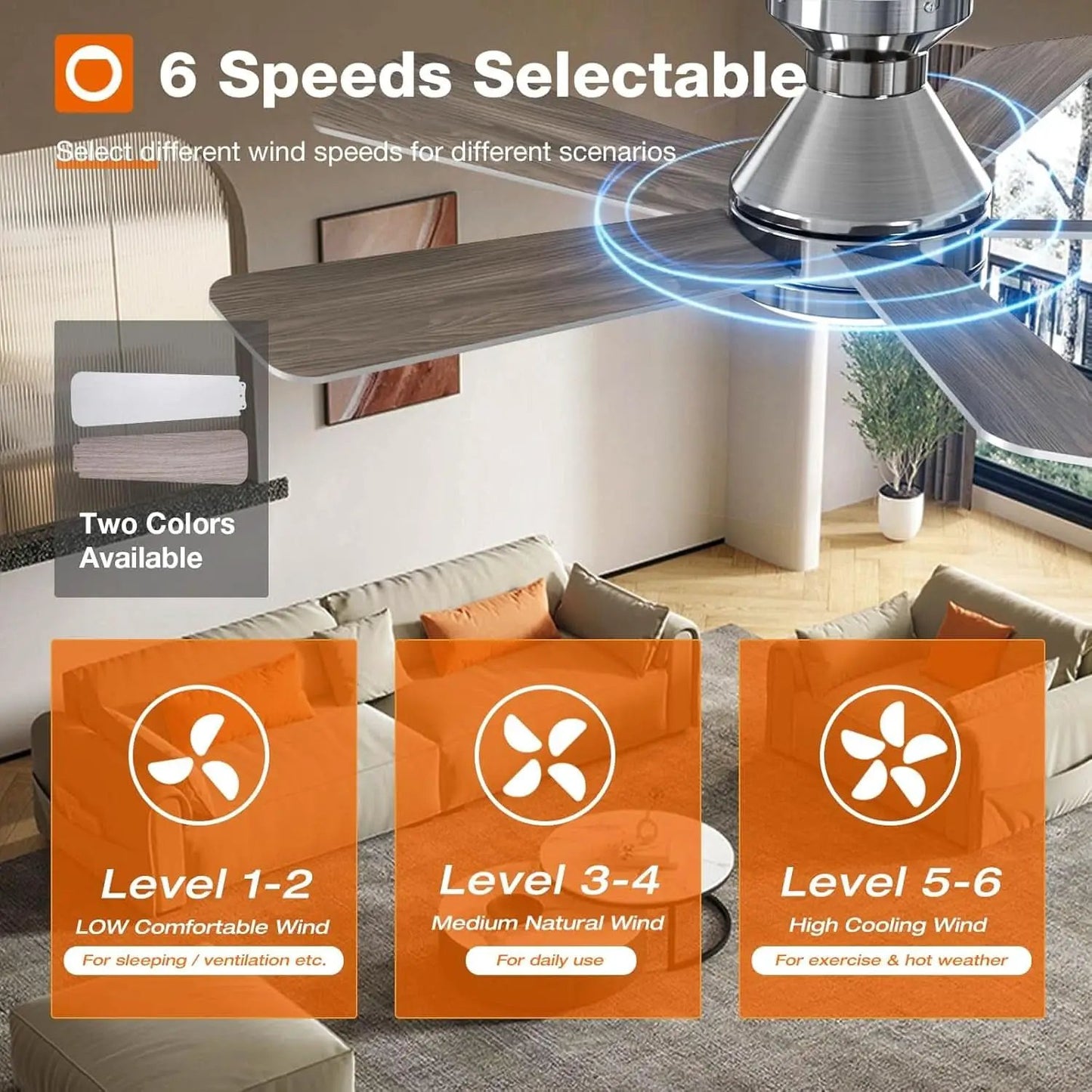 42 Inch Remote Ceiling Fan With Dimmable Light Indoor from PriceLows™