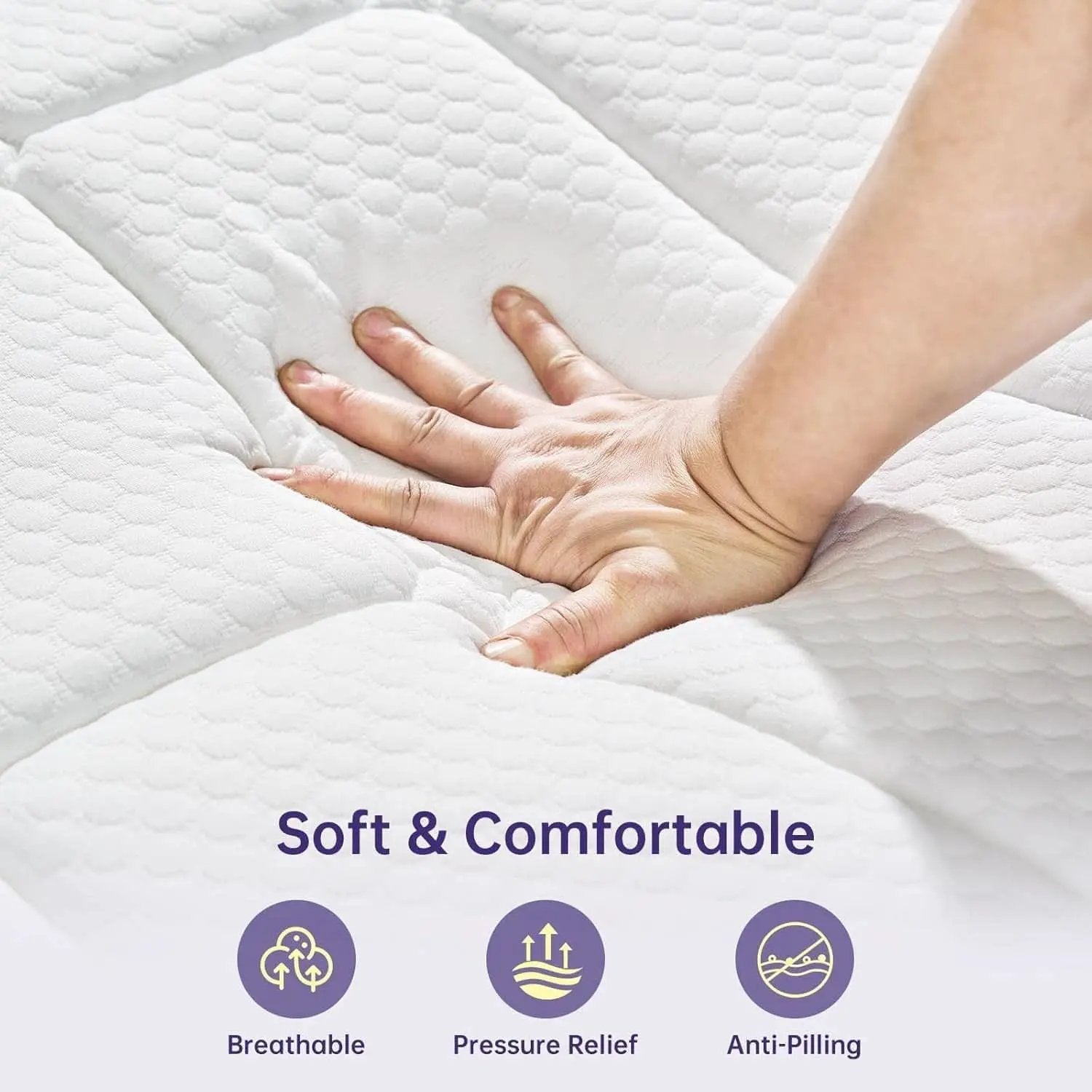 Full Size 10 Inch Hybrid Mattress Pressure Relief Certipur from PriceLows™