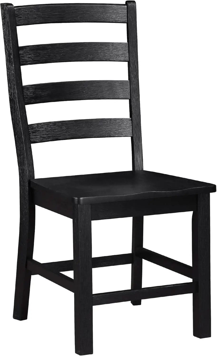 Black Dining Chairs Set Of 2 With Solid Wood Legs And Footrest from PriceLows™
