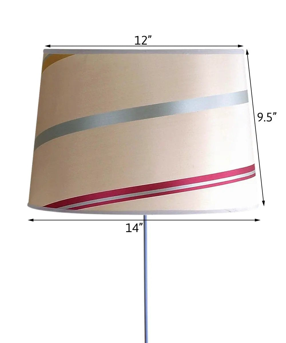 Floating Wall Light | Silk Drum Shade | 12 Foot Cord | 12X14 Inch