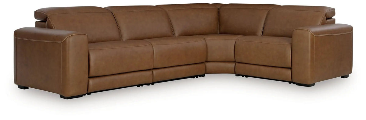 Magic Man Reclining Sectional | Power Reclining Loveseat | Plush Cushioning | Contemporary Design