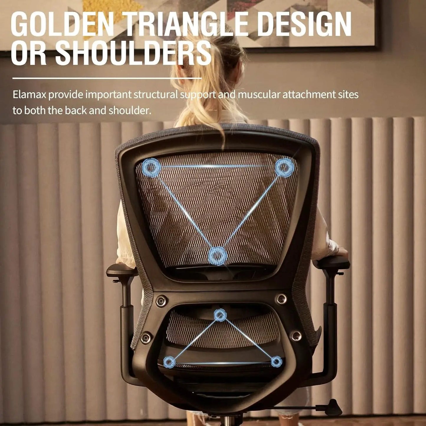 Grey Ergonomic Mesh Office Chair With Lumbar Support from PriceLows™