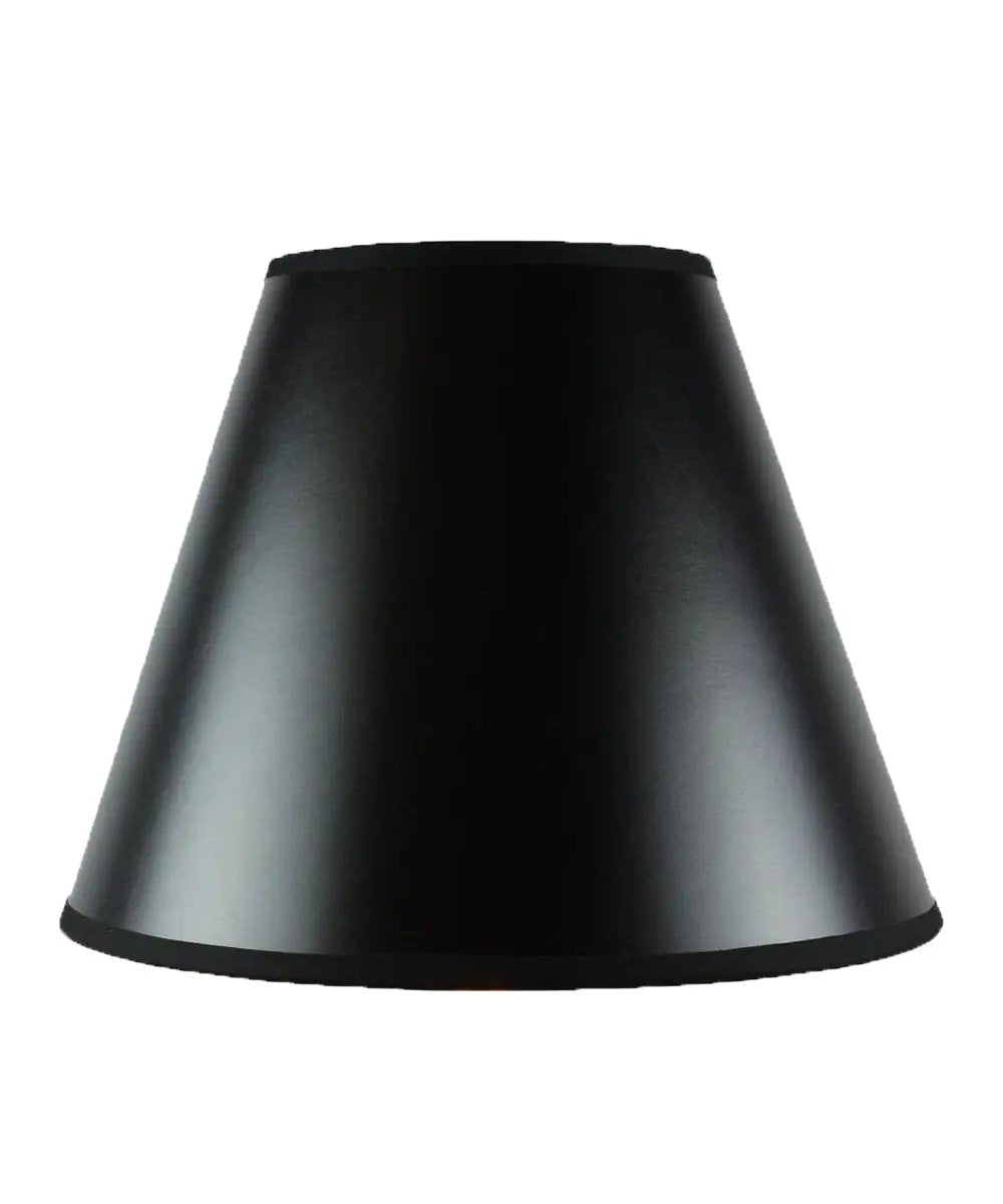Empire Lampshade | 14W X 11H | Black With Gold Lining | Hardback
