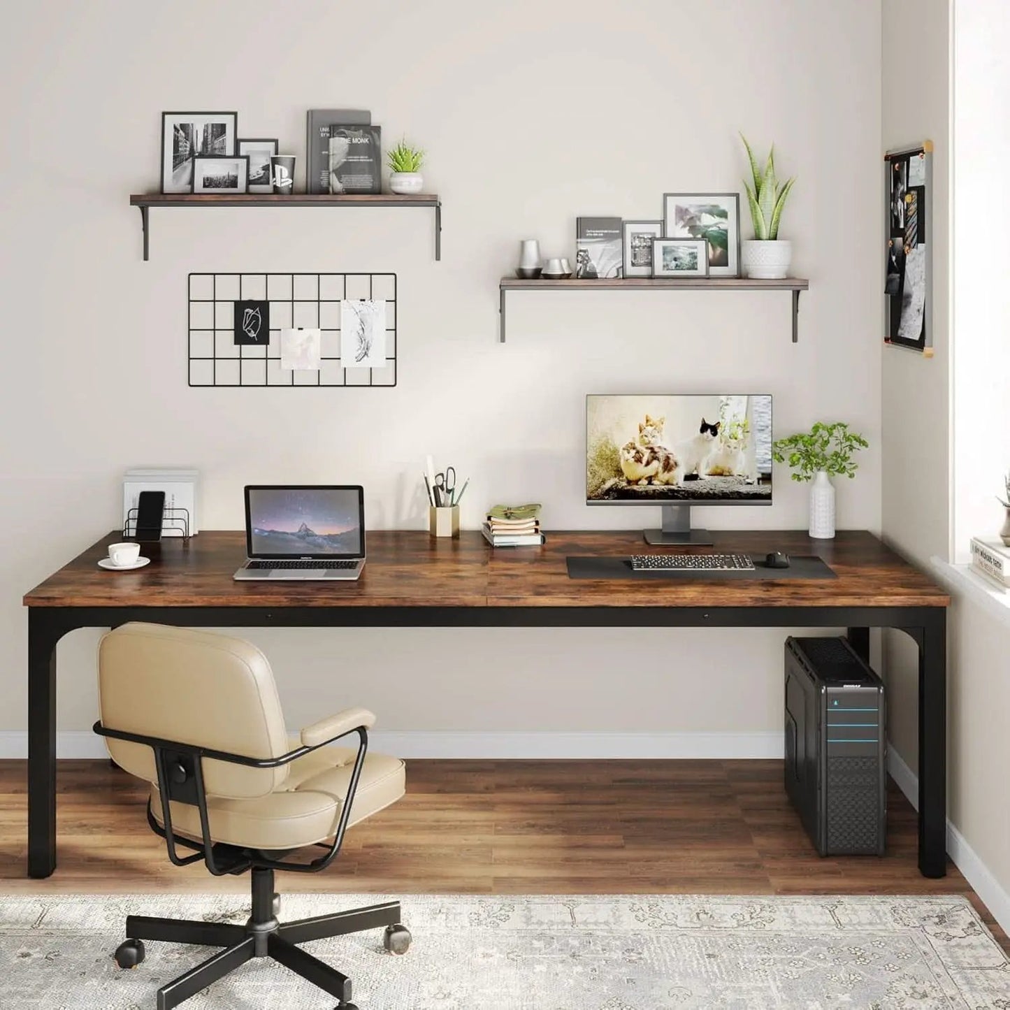 78 Inch Extra Long Two Person Computer Desk For Home Office from PriceLows™