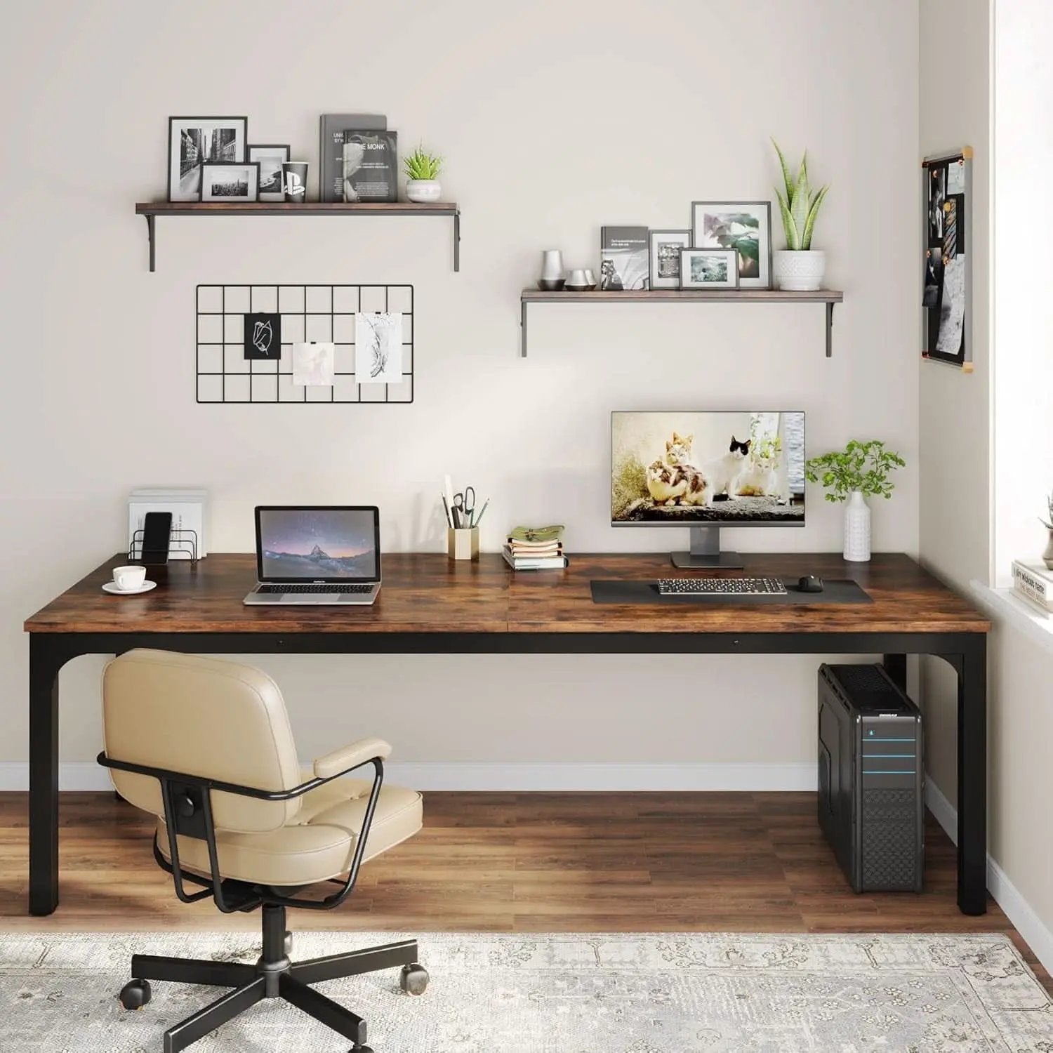 78 Inch Extra Long Two Person Computer Desk For Home Office from PriceLows™
