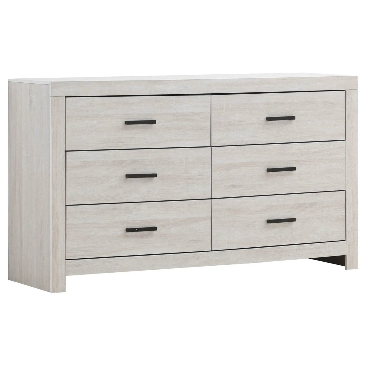 Brantford 6-drawer Dresser Coastal | 58.5 x 16.25 x 33.25 in | Engineered Wood & Veneer | White