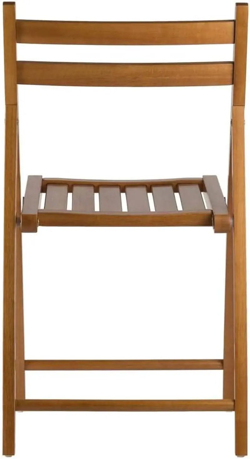Teak Folding Chair Set 4 Piece Compact Foldable Indoor Outdoor from PriceLows™