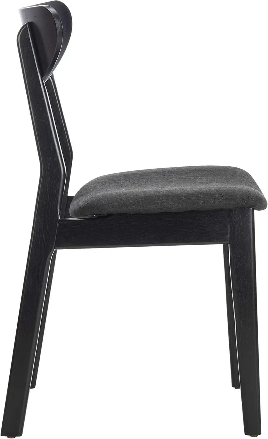 Home Lucca Retro Black Cushion Dining Chair Set Of 2 Wood from PriceLows™