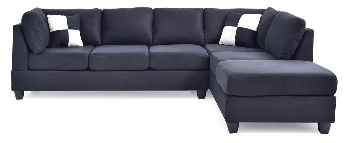 Malone Comfort Sectional | Pocketed Coil And Foam Seating | Removable Backs | 111 Inch Length