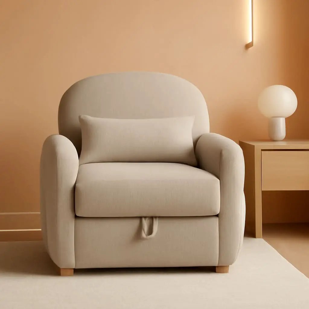 Gray 33.5 Inch Luxuriously Textured Modern Armchair from PriceLows™