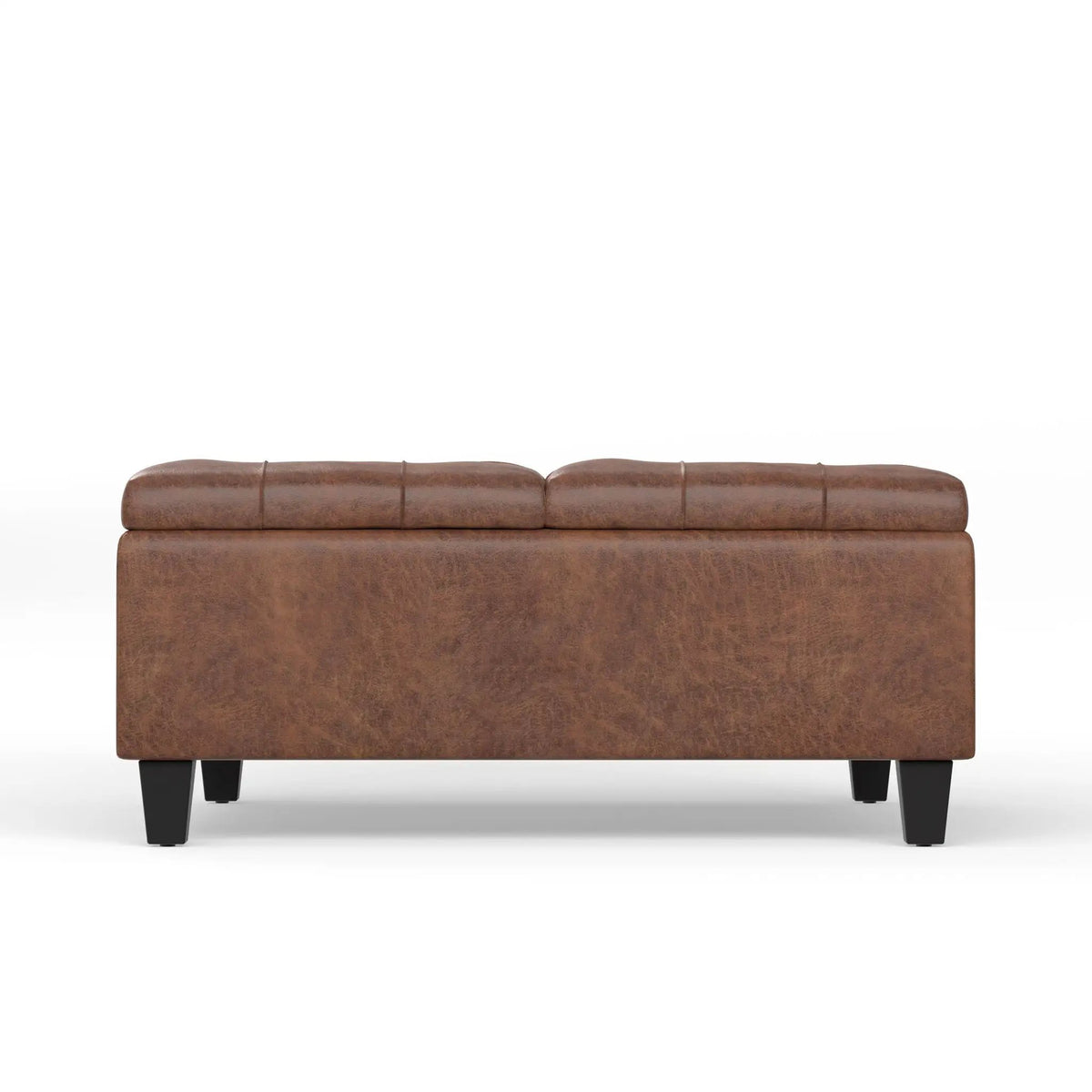 Coffee Table Storage Ottoman | Lift Top Hinge | Solid Wood Base | Large Square