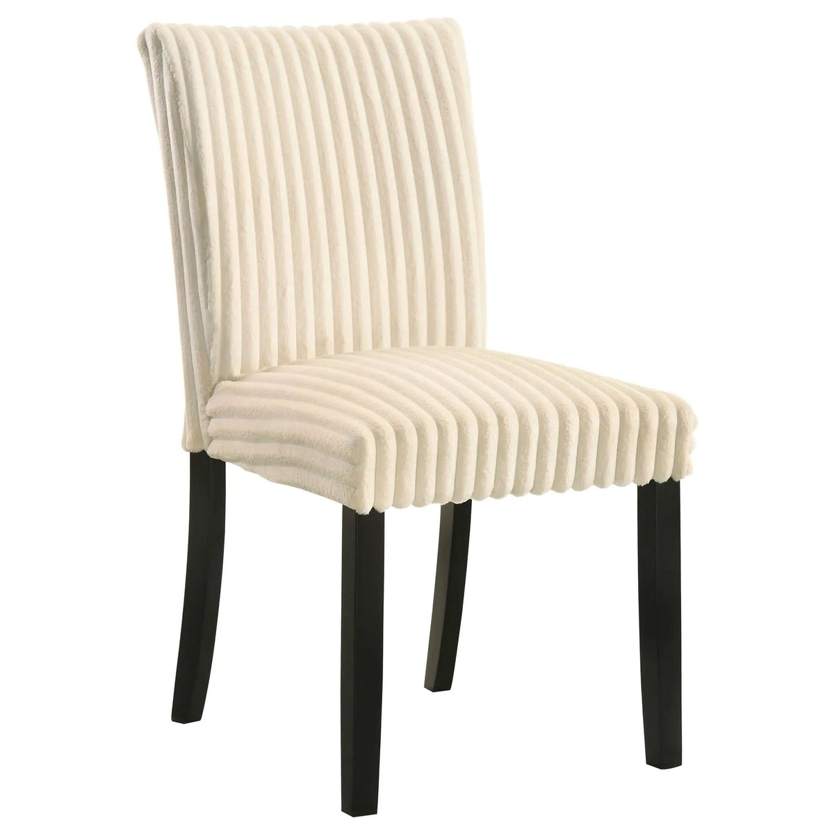 Dermott Upholstered Parson Dining Side Chair Cream (Set of 2) | 19.5 x 23.75 x 36.75 in | Rubberwood & Fabric | Dining Room