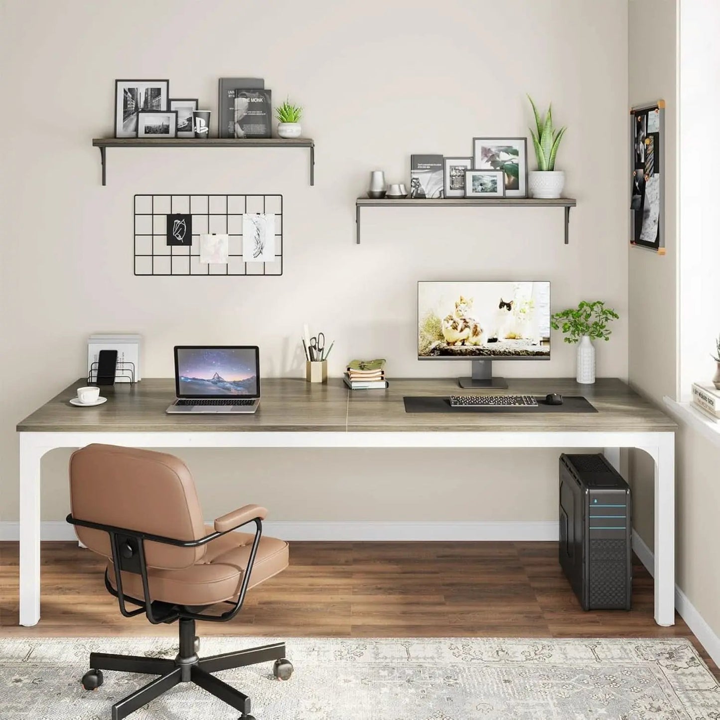 78.7 Inch Extra Long Computer Desk For Two People Office from PriceLows™