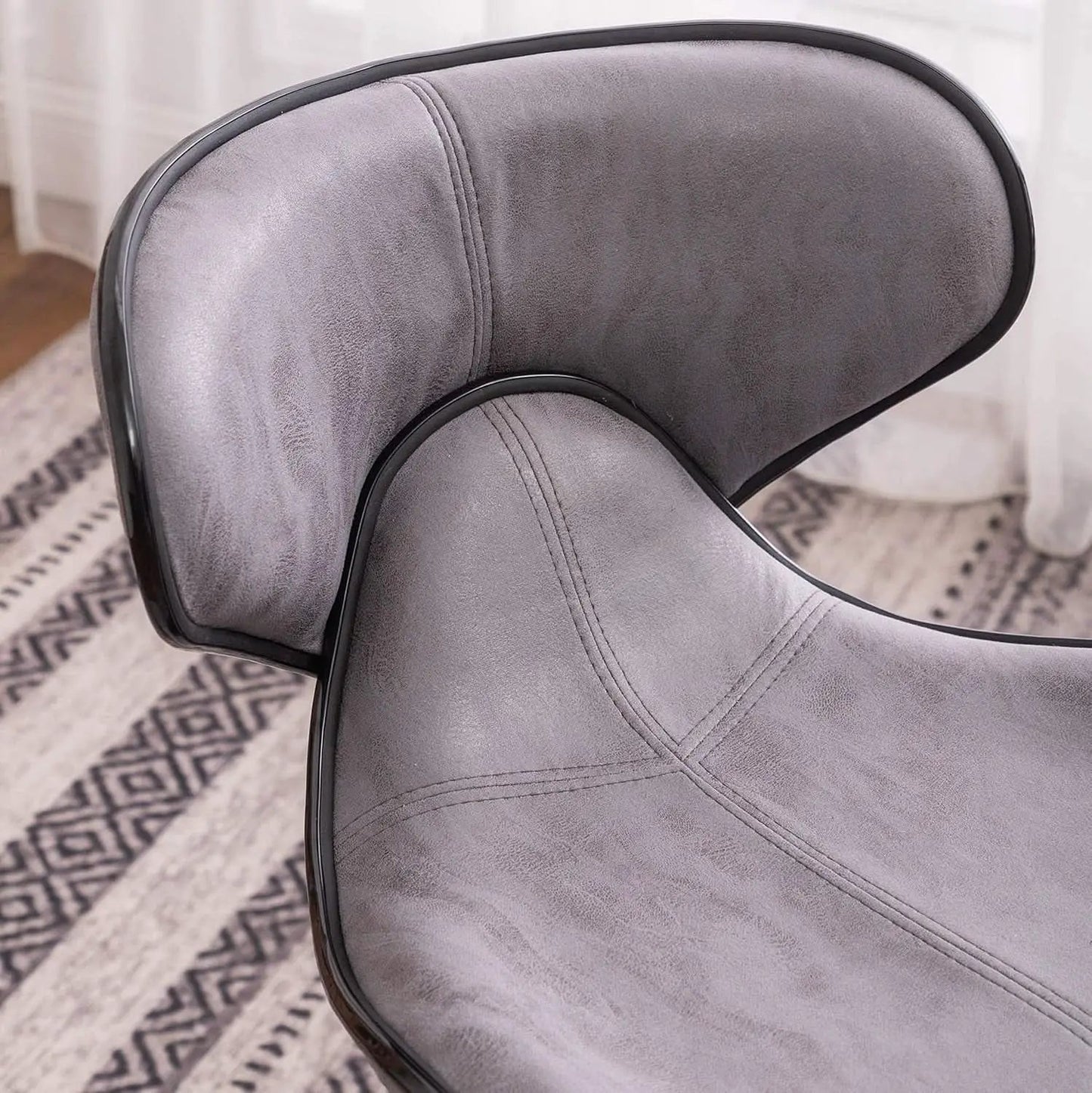 Weathered Gray Upholstery Adjustable Swivel Barstools Set from PriceLows™