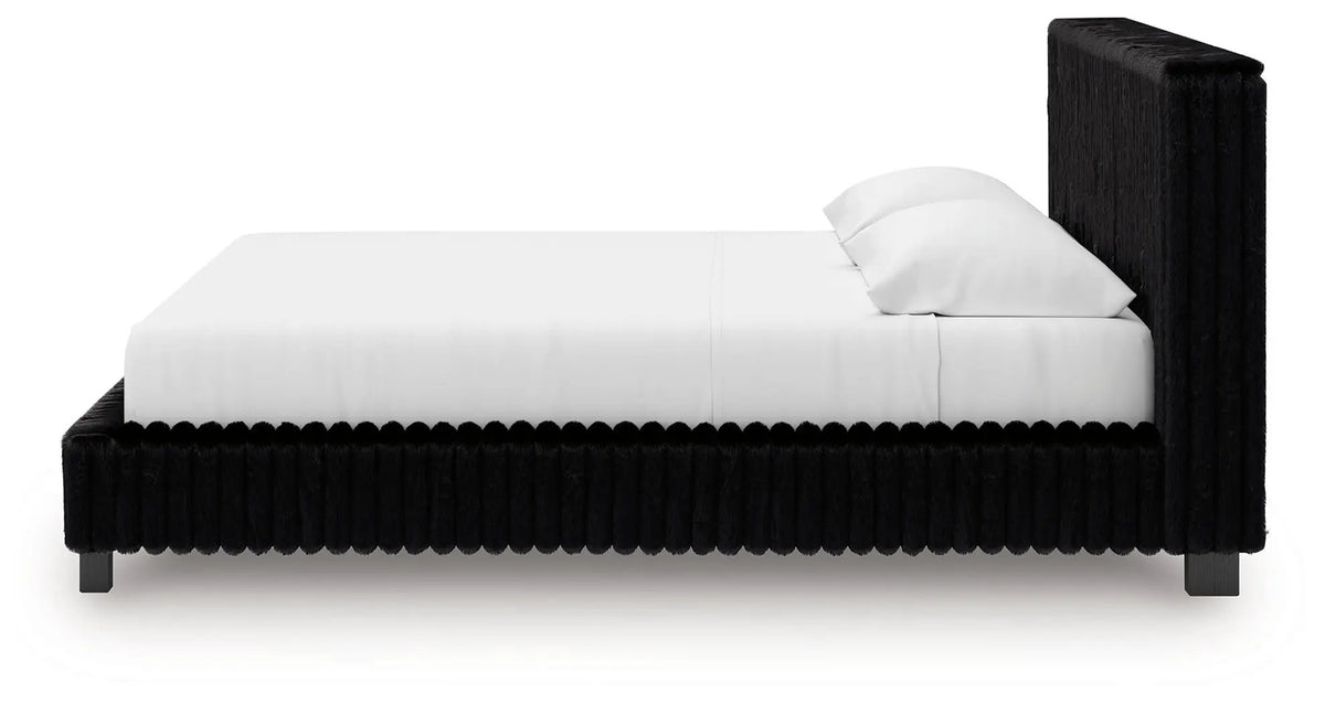 Zuraleus Upholstered Bed | Corded Fabric | Casual Contemporary Style | 91.25 Inch Width