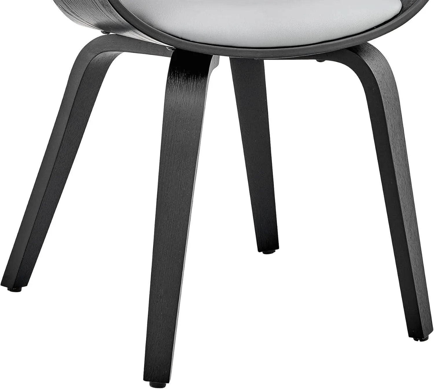 Adalyn Faux Leather Dining Room Accent Chair Gray Black Wood Base from PriceLows™