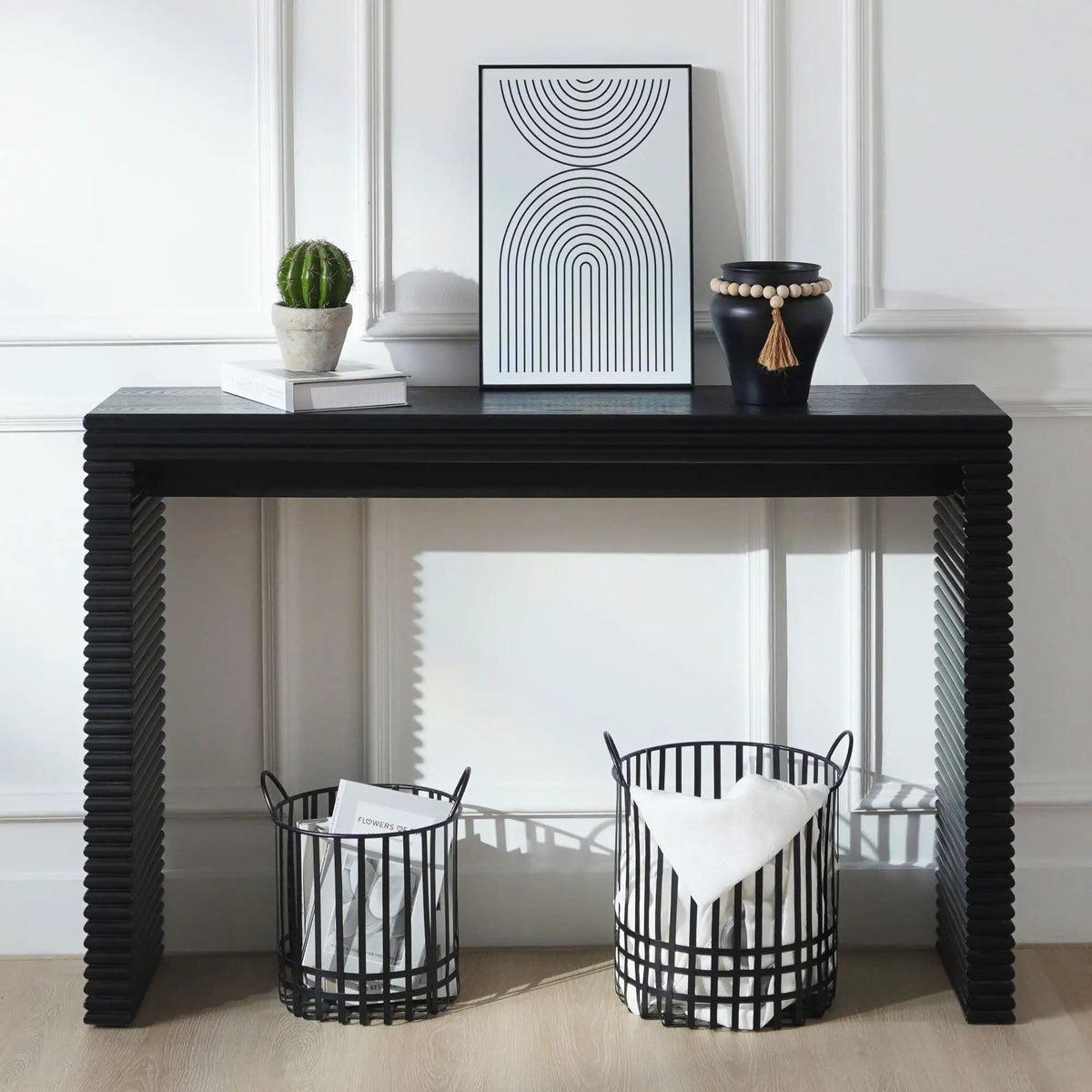 Modern Console Table | 2 Pieces | Wood | Living Room