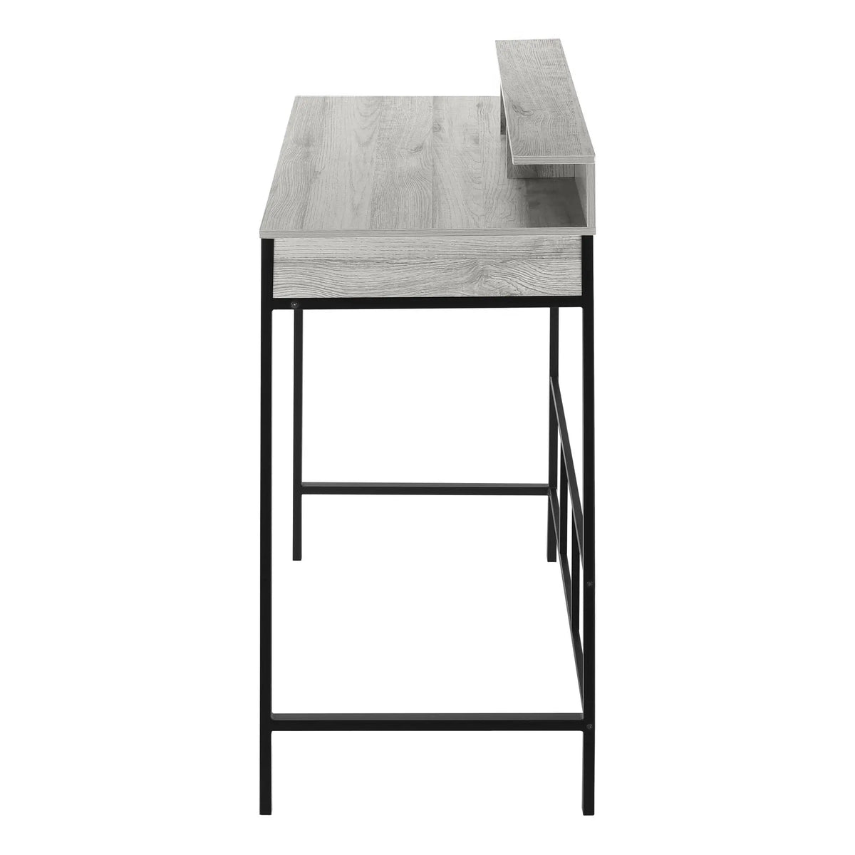 Standing Computer Desk | 47.5 Inch Height | Storage Shelves | Sturdy Metal Legs