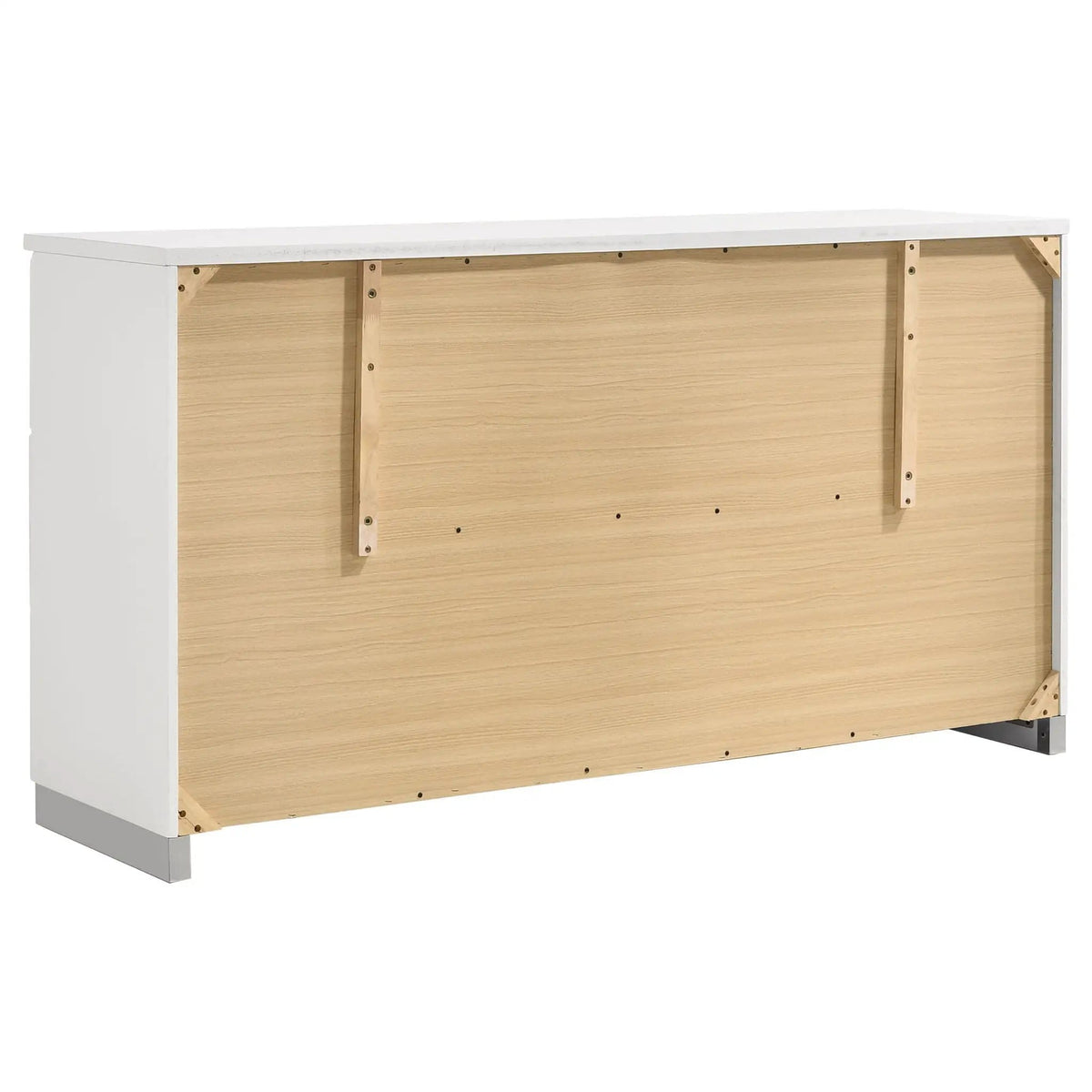 Felicity 4-piece Twin Bedroom Set White High Gloss | 4-Piece Set | Faux Leather | Bedroom