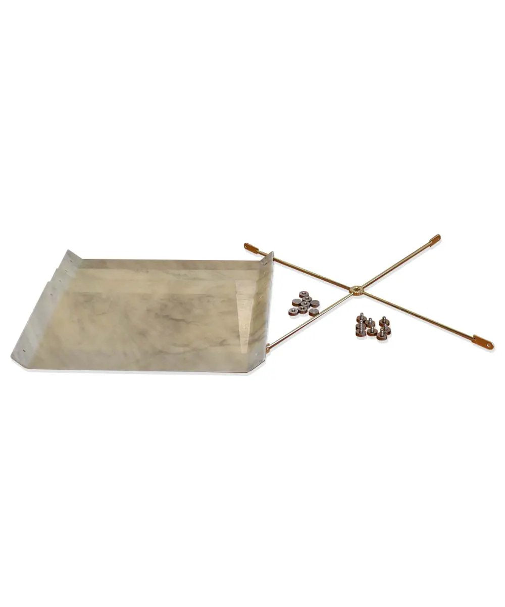Square Shallow Drum Lampshade | Faux Marbled Alabaster | 15X15X9 | Matte