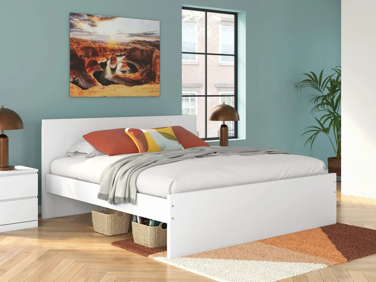 Onita Panel Platform Bed | Minimal Design | Ultra-Clean Lines | Easy-Elegant Solid Finish
