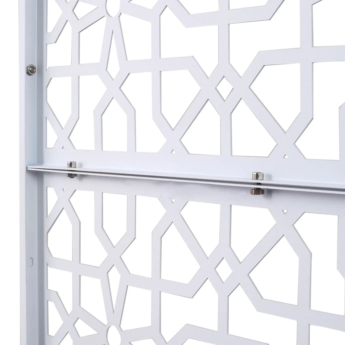Metal Freestanding Privacy Screen | Rust Resistant Panel | Indoor Outdoor