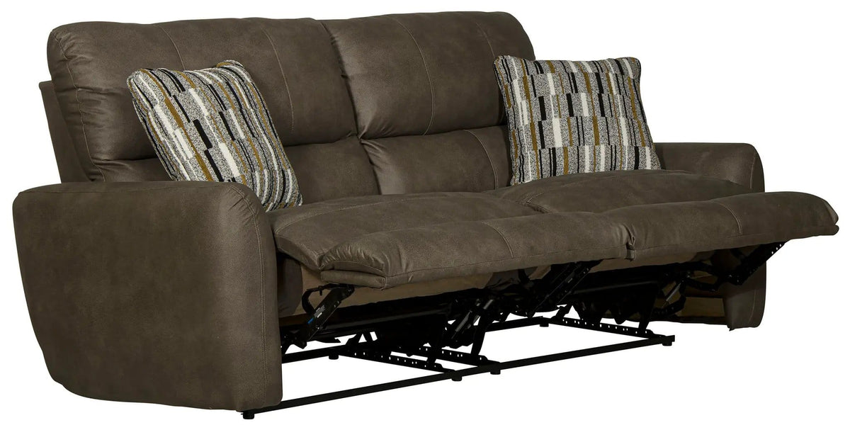 Dorian Reclining Sofa | 4 Pieces | Faux Leather & Fabric | Living Room