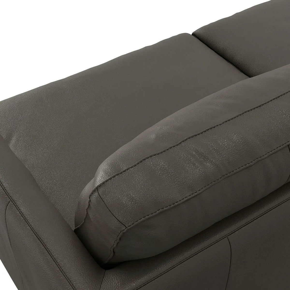 Livingston Upholstered Sofa | Genuine Aniline Leather | 7 Inch Thick Cushions | 76 Inch Length