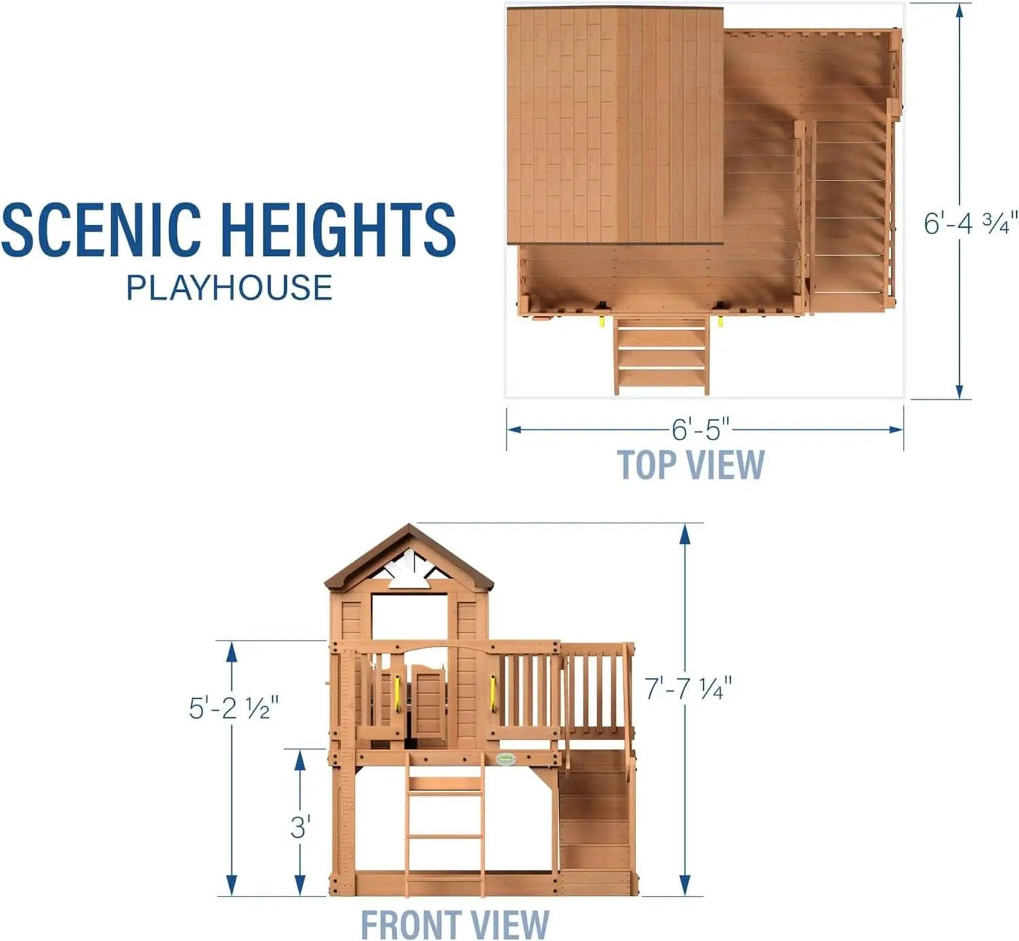 Premium Outdoor Cedar Playhouse With Integrated Kitchen from PriceLows™