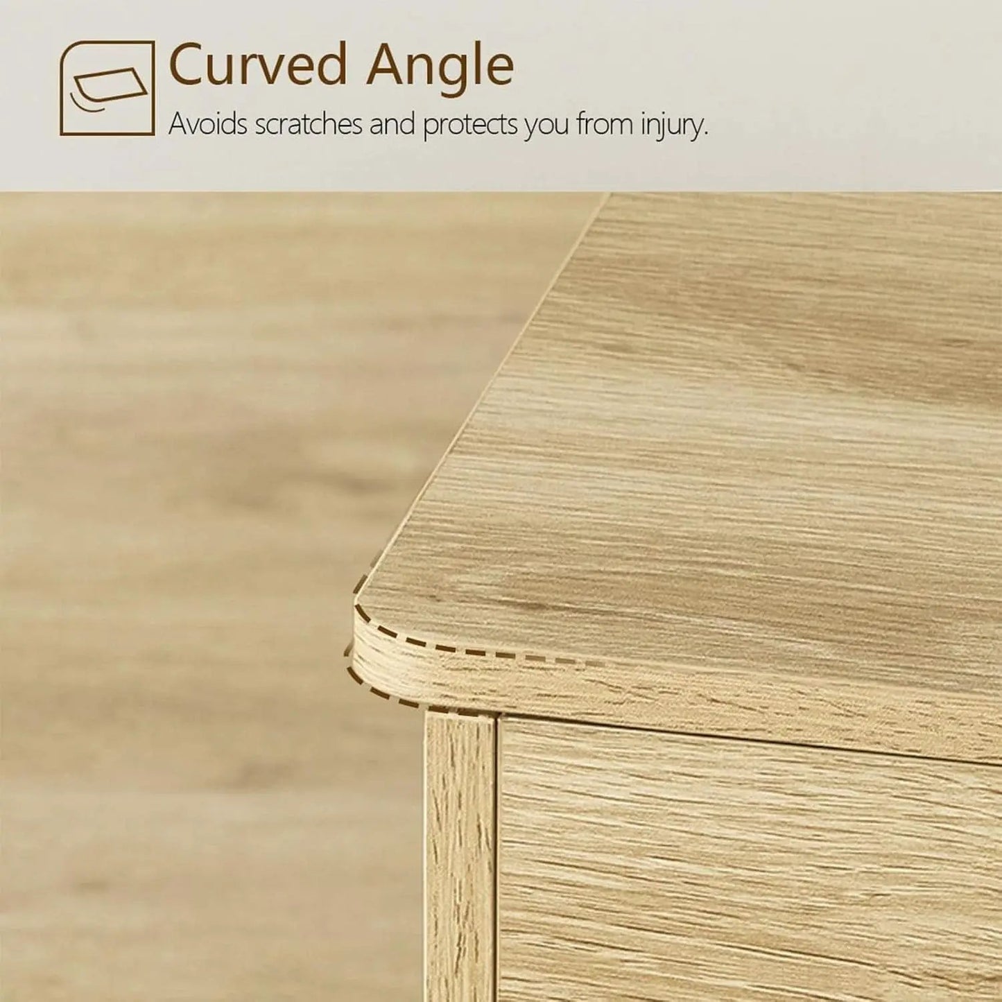 Natural 39.4 Inch StorageChest With Hinges Durable from PriceLows™