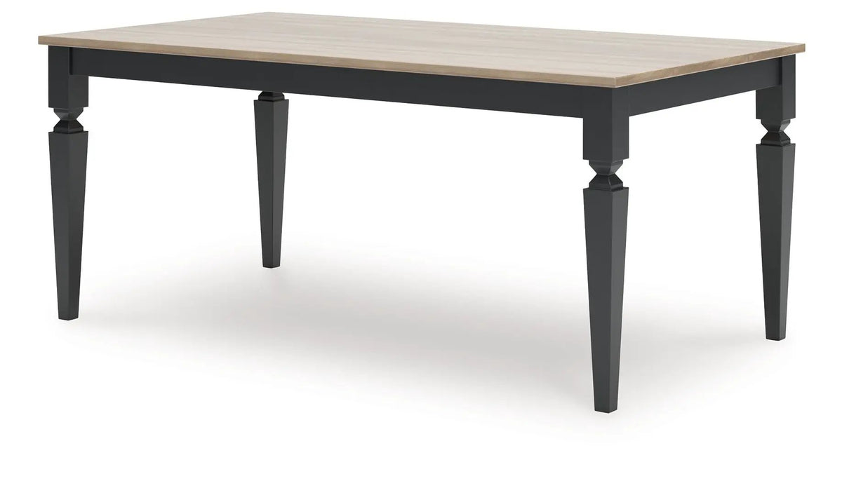 Brenkerton Rectangular Dining Table | Grayish Brown And Black | 72 Inch Width | Mango Wood