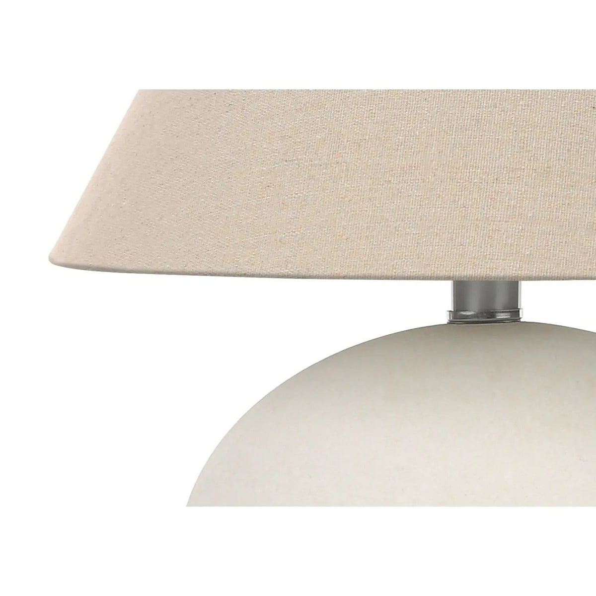 Lighting, Table Lamp Contemporary - | 13 x 13 x 16.25 in | Linen & Ceramic | Cream
