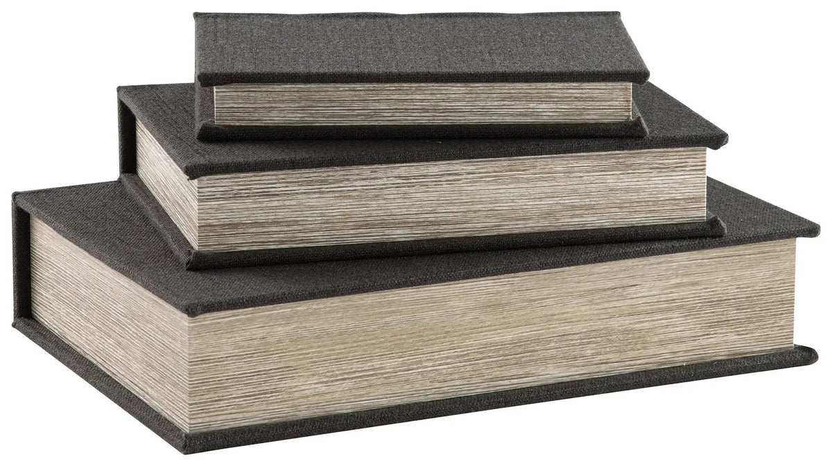 Jolina Keepsake Box Set | Set Of 3 | Linen Cover | Black Velvet Lining