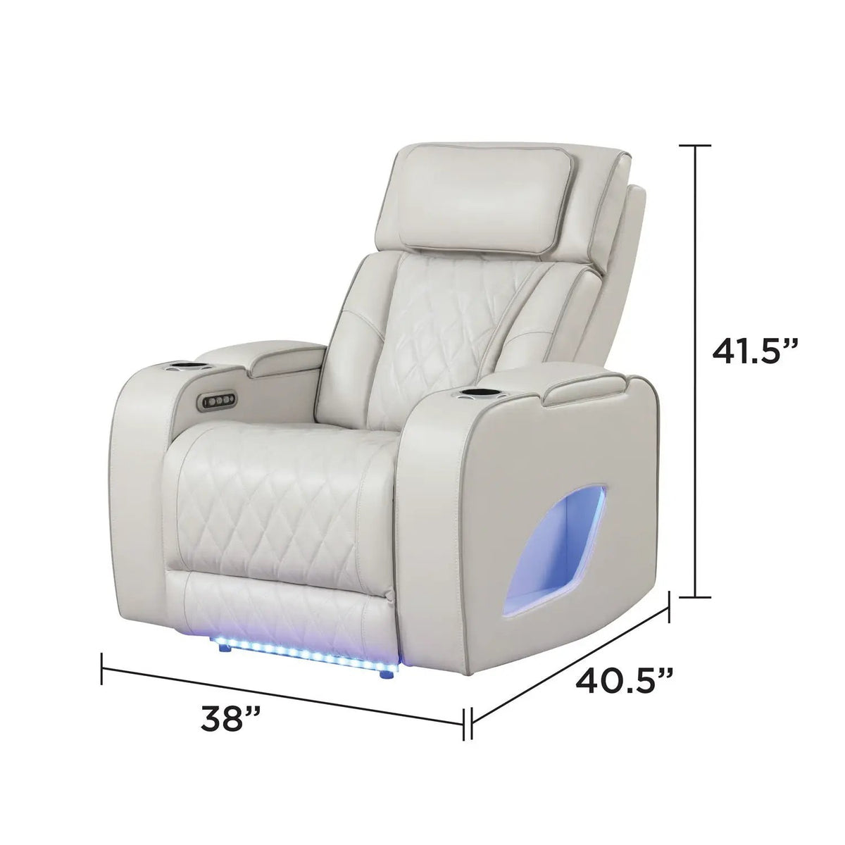 Power Reclining Chair | Vibrating Massage | LED Lighting