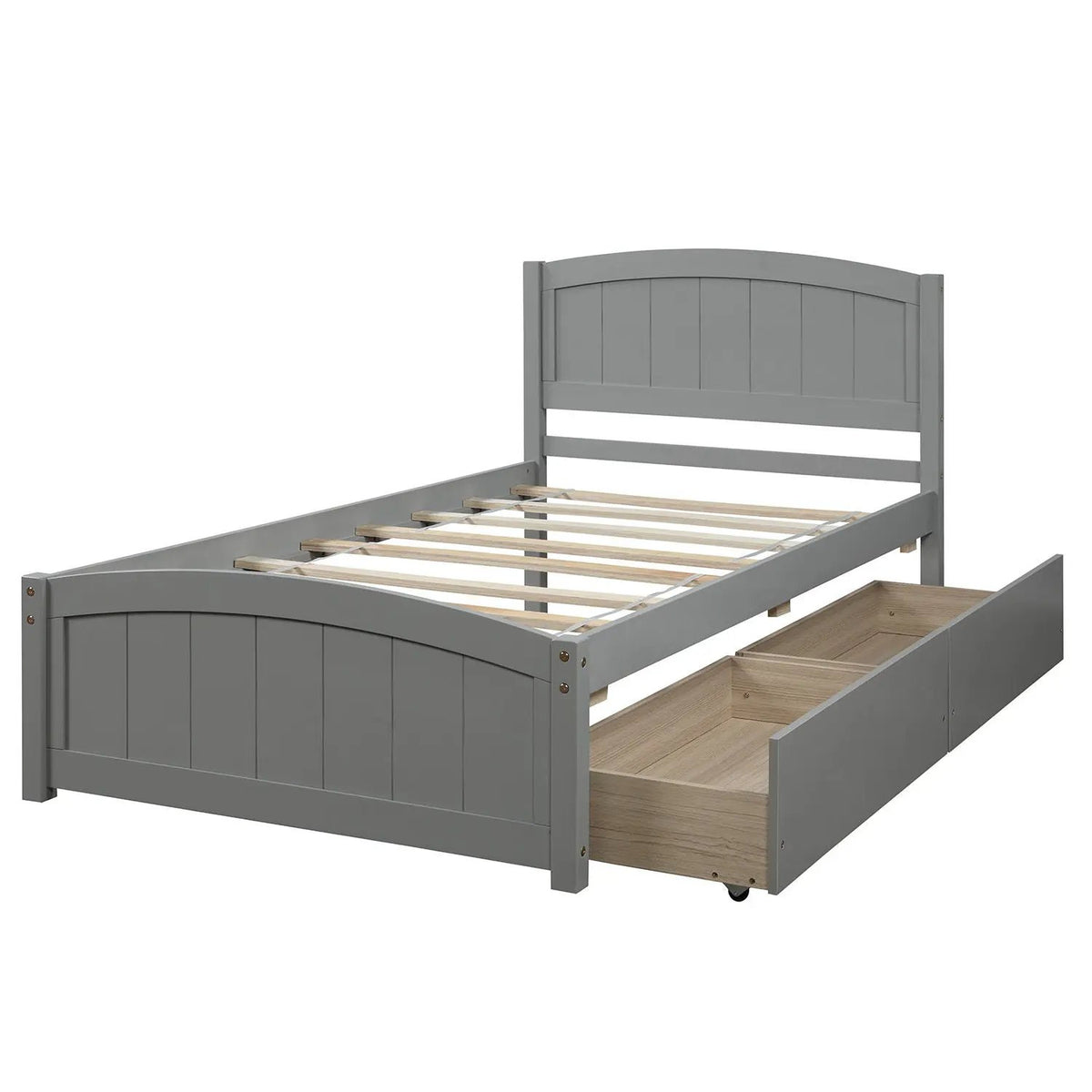 Wood Platform Bed | Headboard And Footboard | Slat Support | Minimalist Style