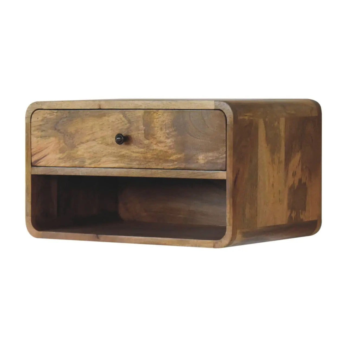 Curve Upper Slot Floating Nightstand | 6 Pieces | Bedroom Furniture | Bedroom