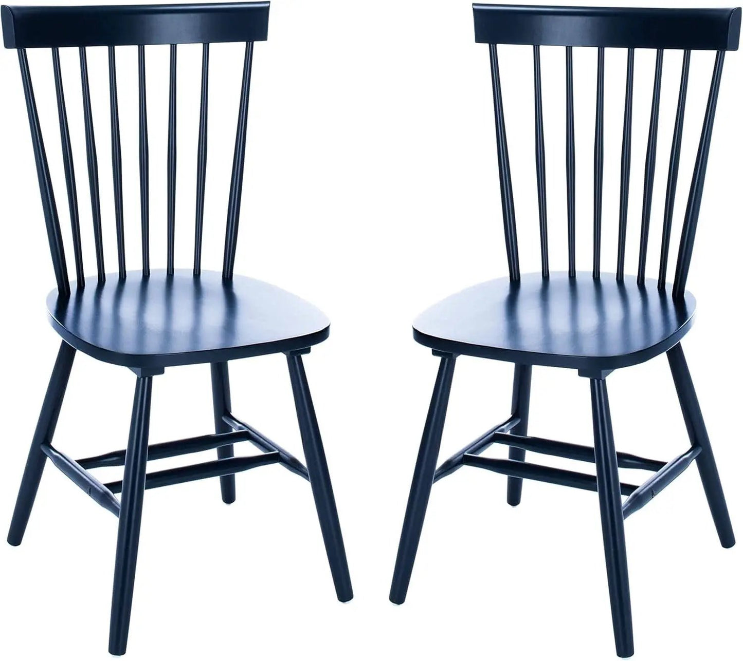 Navy Blue Windsor Spindle Solid Wood Dining Chair Set Of 2 from PriceLows™