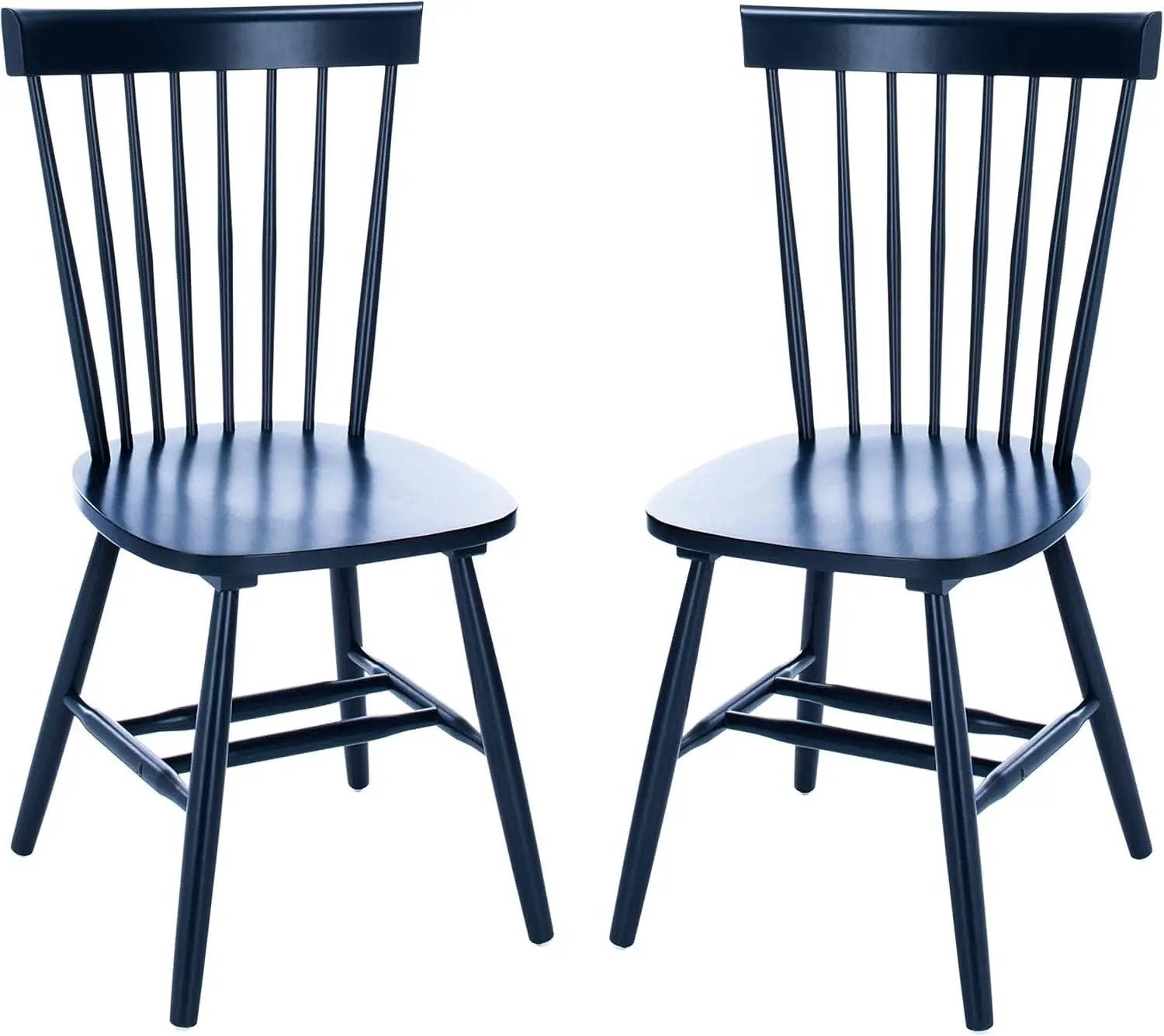 Navy Blue Windsor Spindle Solid Wood Dining Chair Set Of 2 from PriceLows™
