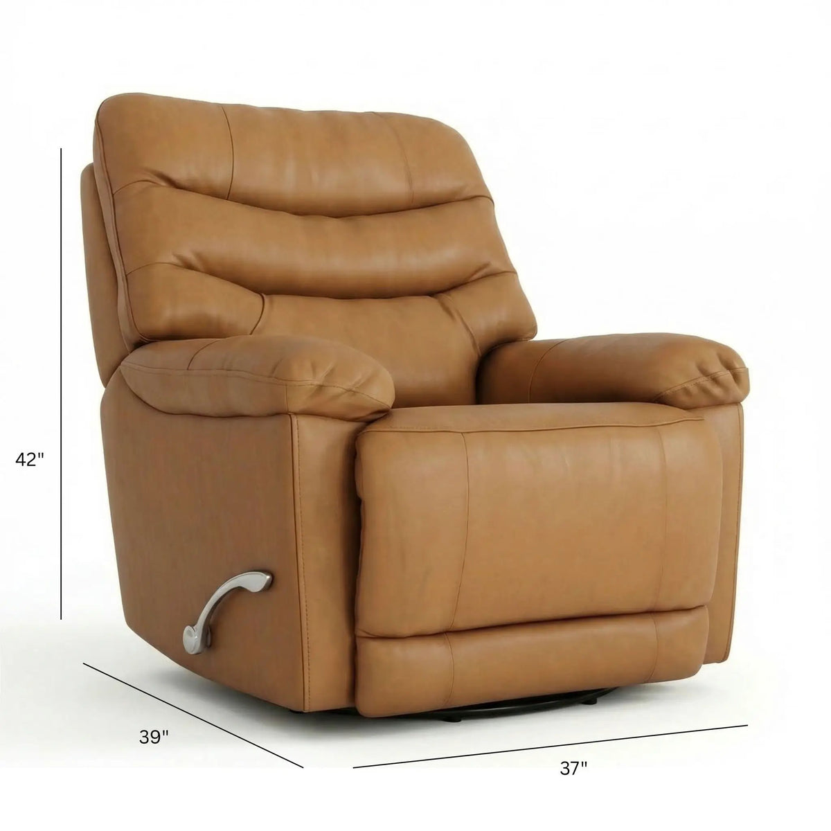 Oslo Antelope Swivel Glider Recliner | Manual Footrest | 360 Degree Swivel Base | No-Sag Suspension