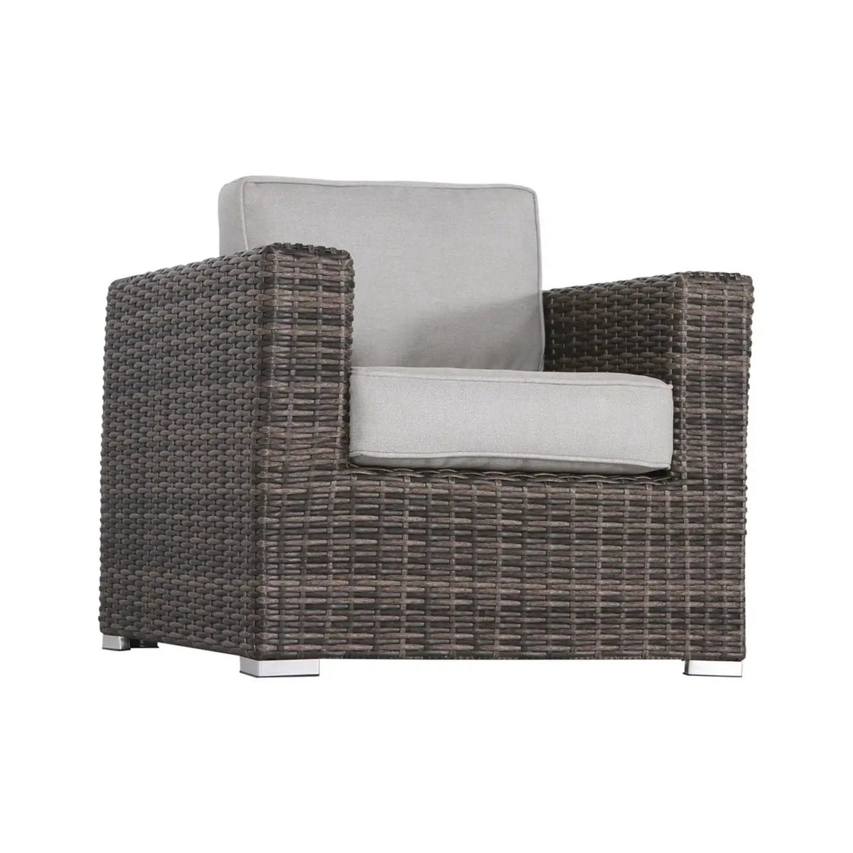 Patio Rattan Sectional Set | Half-Round HDPE Wicker | Rustproof Aluminum Frame | Fully Assembled