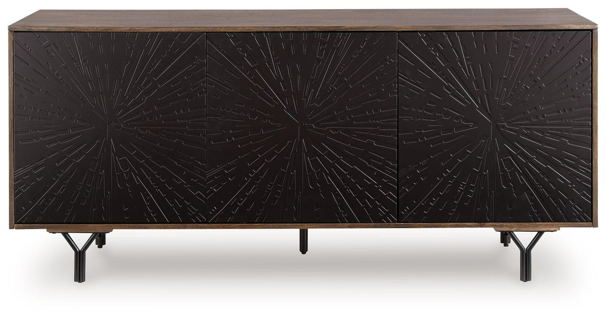 Lavinmont Accent Cabinet | 64.13 x 16.13 x 30.13 in | Mango Wood & Metal | Multi Brown