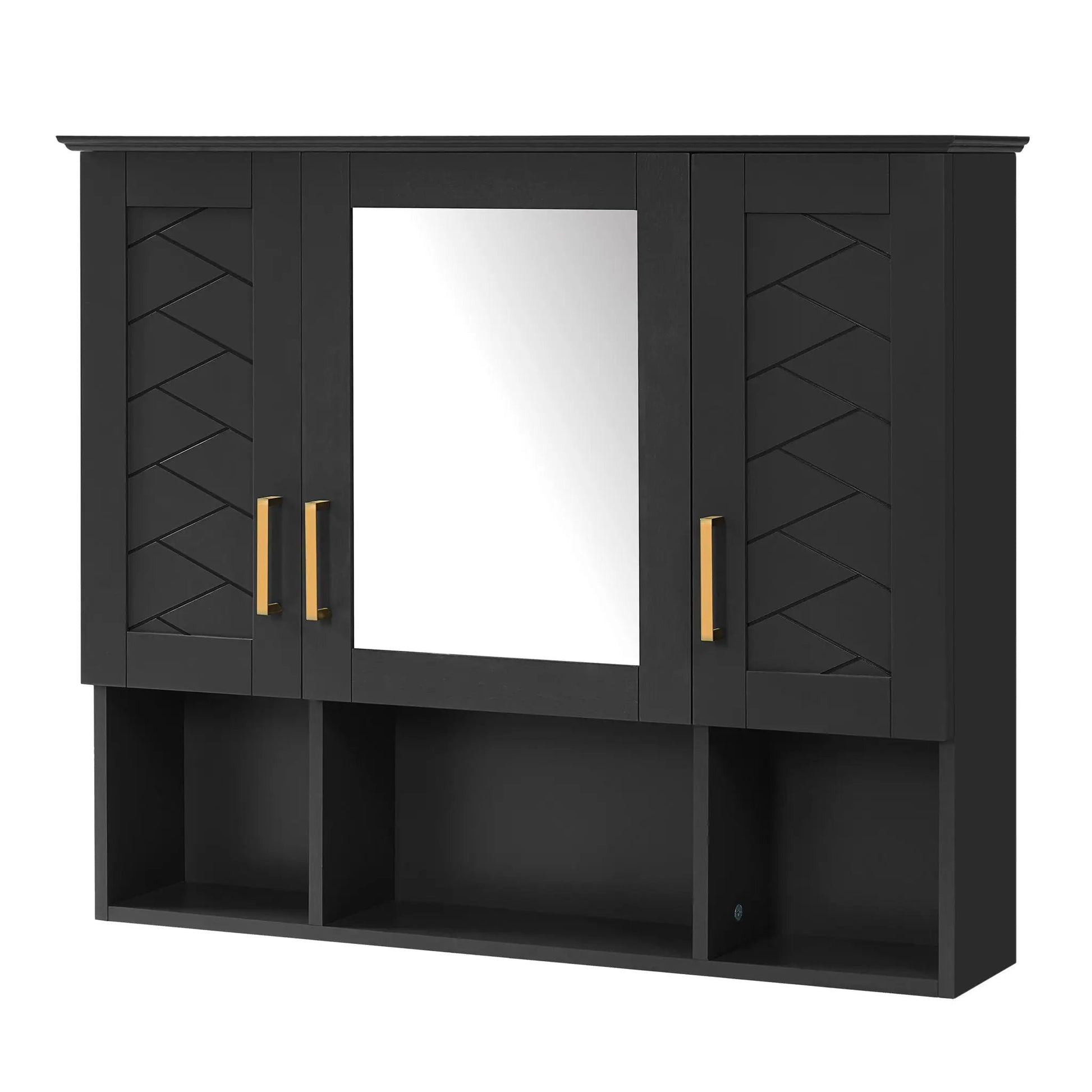 Modern Wall Mounted Medicine Cabinet With Adjustable Shelves, Soft Close Doors, High Define Mirror from PriceLows™