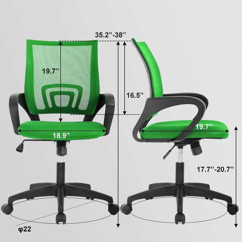 Ergonomic Green Mesh Office Chair With Lumbar Support from PriceLows™