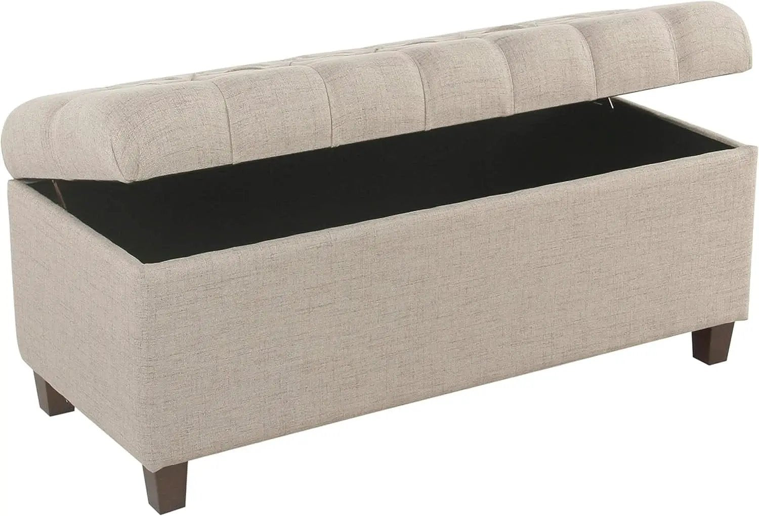 Tufted ExtraLarge Storage Ottoman Bench Hinged Lid from PriceLows™