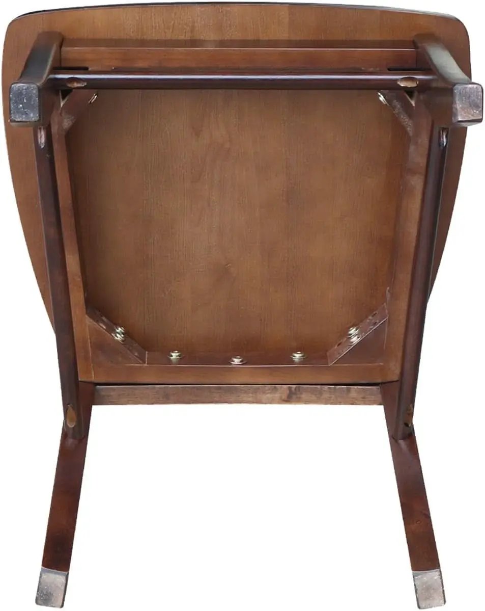 X Back Dining Chair In Java Finish With Solid Wood Seat from PriceLows™
