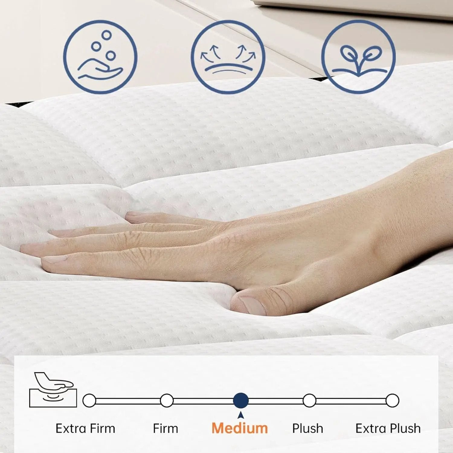 10 Inch Hybrid Full Size Memory Foam Pocket Spring Mattress from PriceLows™
