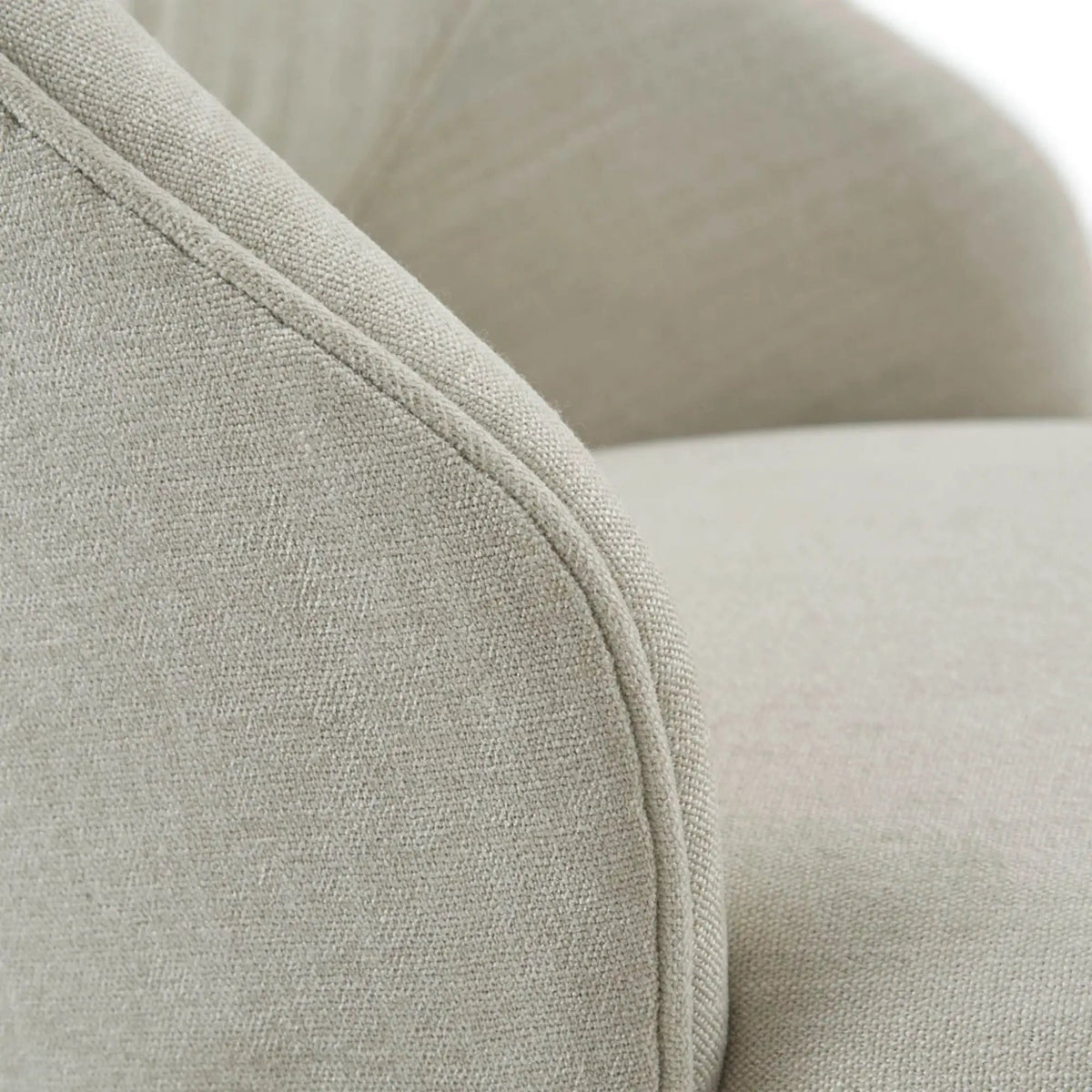 Swivel Counter Stool | Cream Upholstery | Open Back Design | Solid Wood Legs
